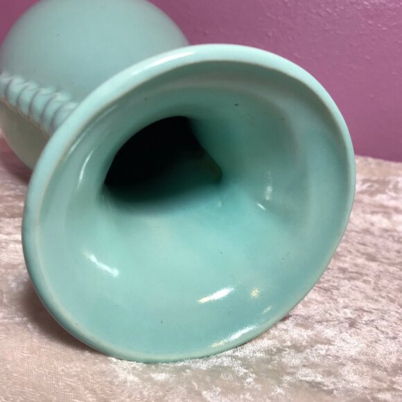 Vintage Light Robin Blue MCM Mid-Century Modern Vase GUC Retro Home Decor Style - Picture 5 of 6